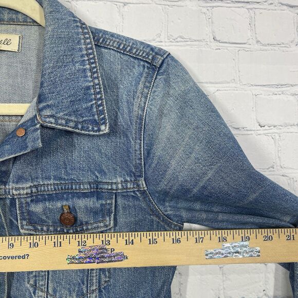 Madewell Blue Denim Jacket Womens Small Button Front Classic Jean Jacket - Picture 13 of 15